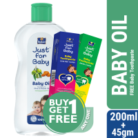 Parachute Just for Baby Baby Oil 200 mL (Free 75 gm Baby Soap)